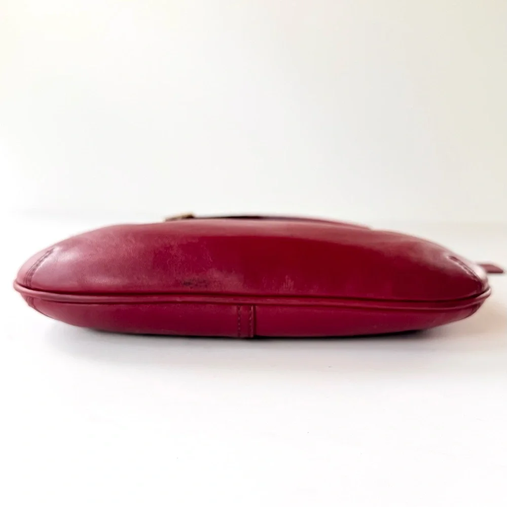 Vintage Y2K Coach Legacy West Demi Shoulder Bag 9295 Red Glovetanned Leather